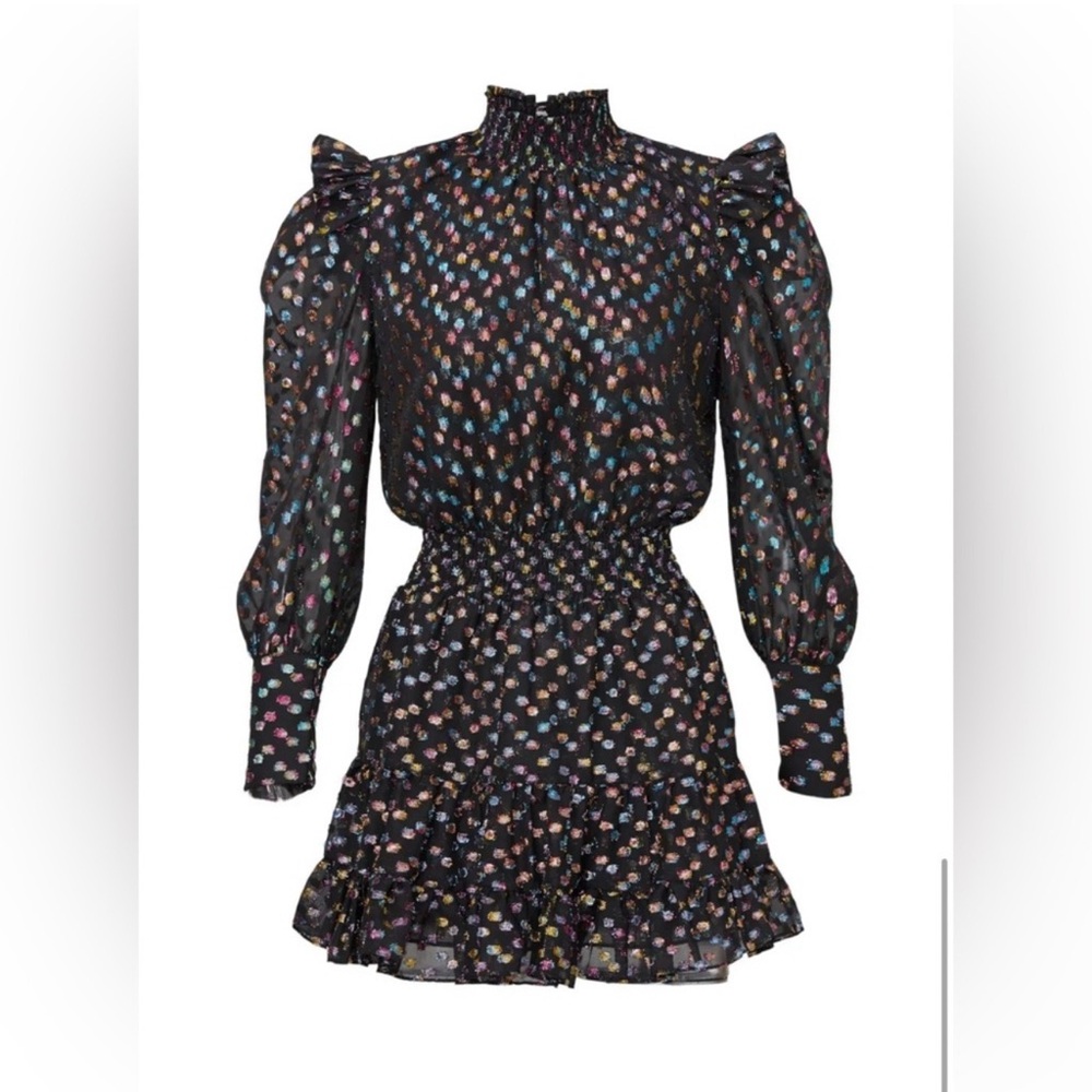 Elegant Black Polka Dot Dress